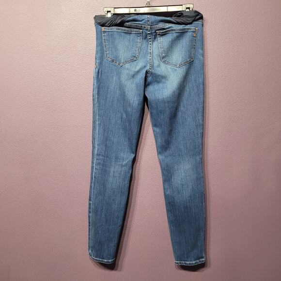 Madewell maternity size 25 medium wash skinny jeans full panel - Picture 3 of 5